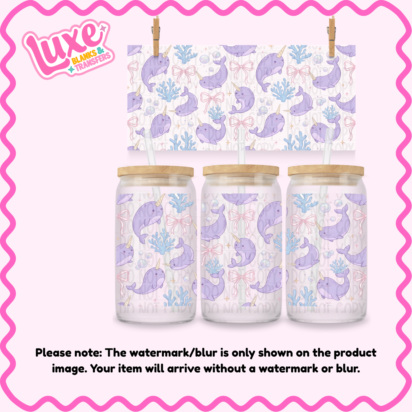 16oz UV DTF Wrap | Under The Sea Pattern | #4202
