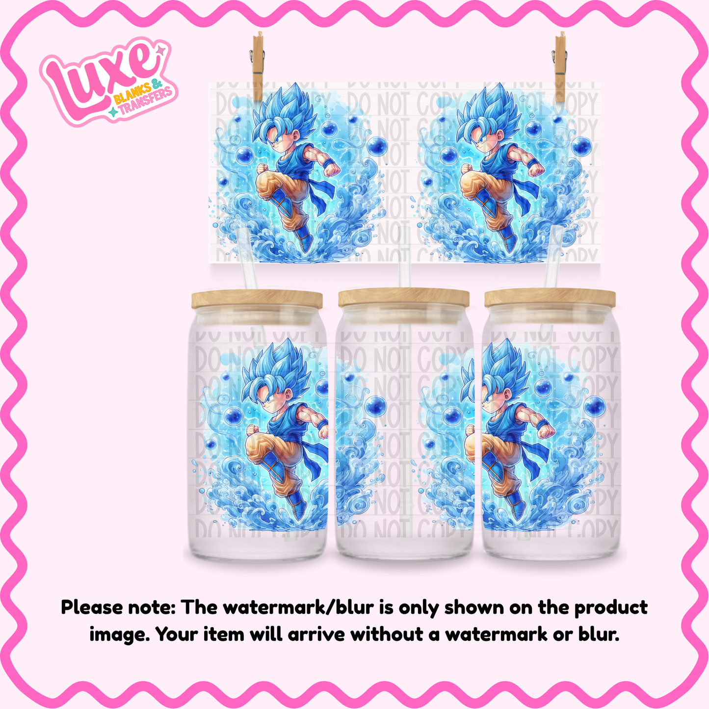 16oz UV DTF Wrap | Anime DBZ | #N232
