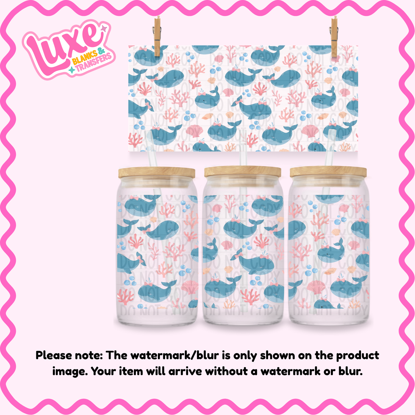 16oz UV DTF Wrap | Under The Sea Pattern | #4206