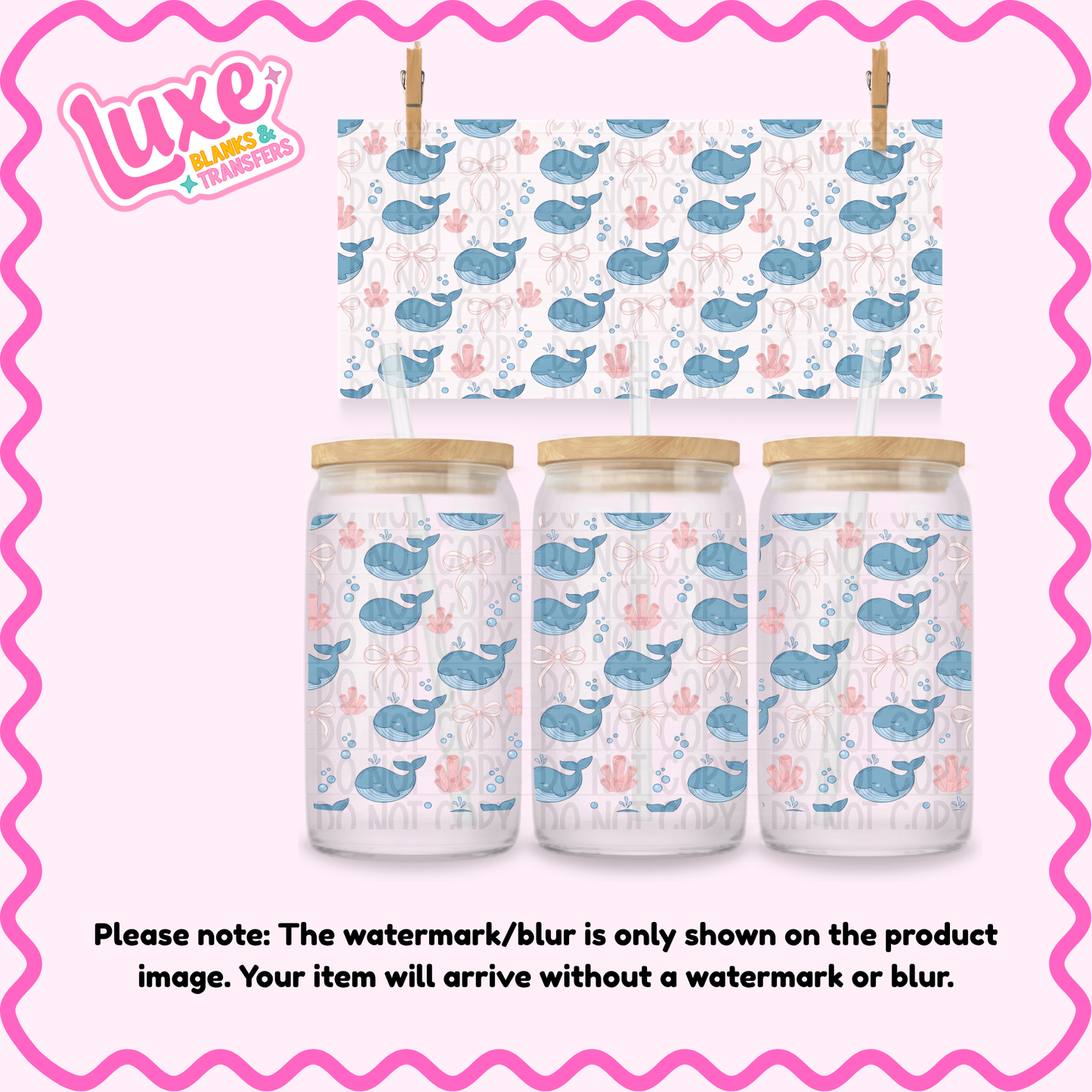 16oz UV DTF Wrap | Under The Sea Pattern | #4207