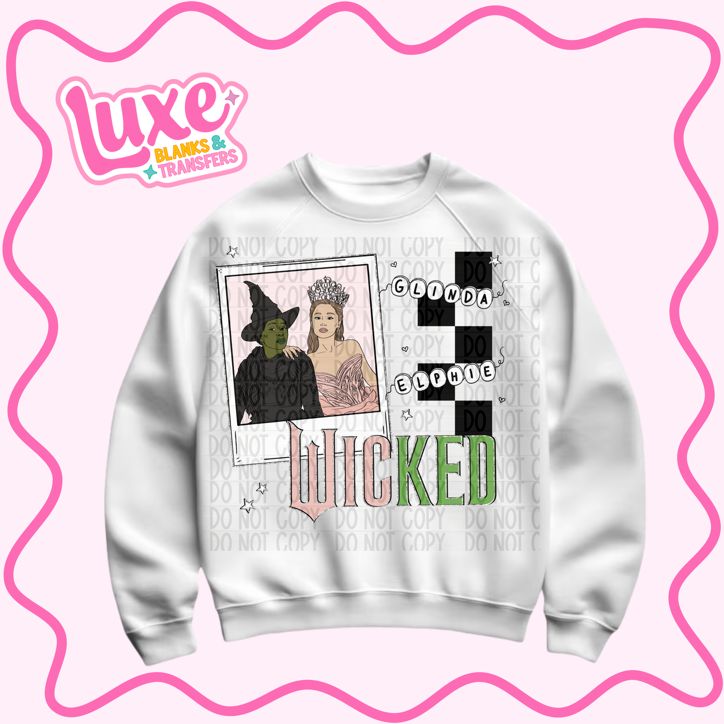 DTF Heat Transfer | W1ck3d Polaroid | #1081