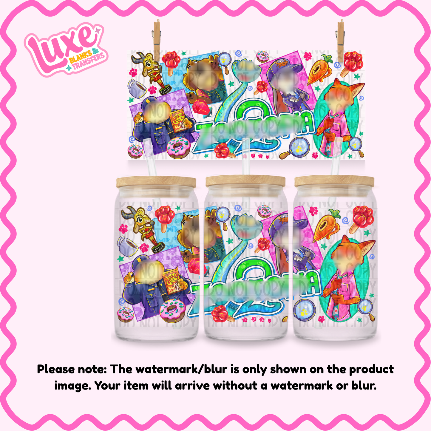 16oz UV DTF Wrap | Z00 Movie | #1601