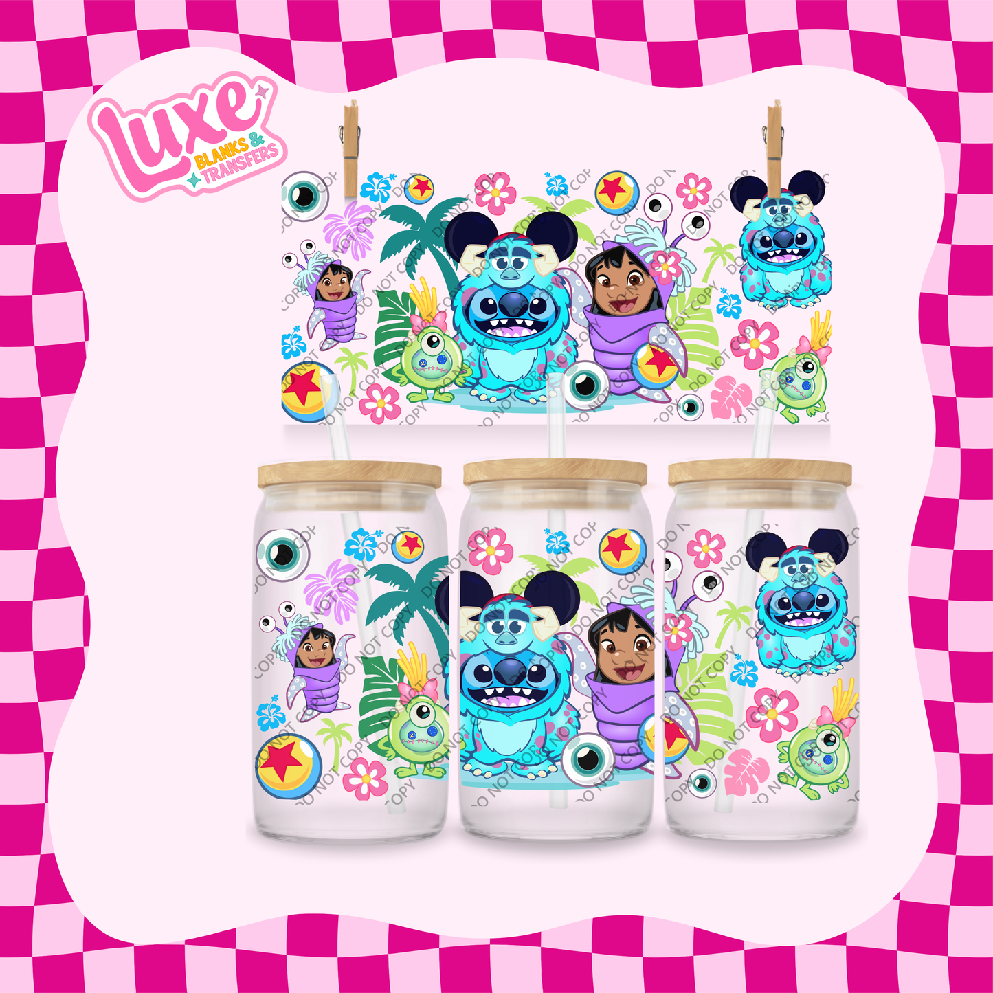 16oz UV DTF Wrap | Monsters X Blue Alien | #1961