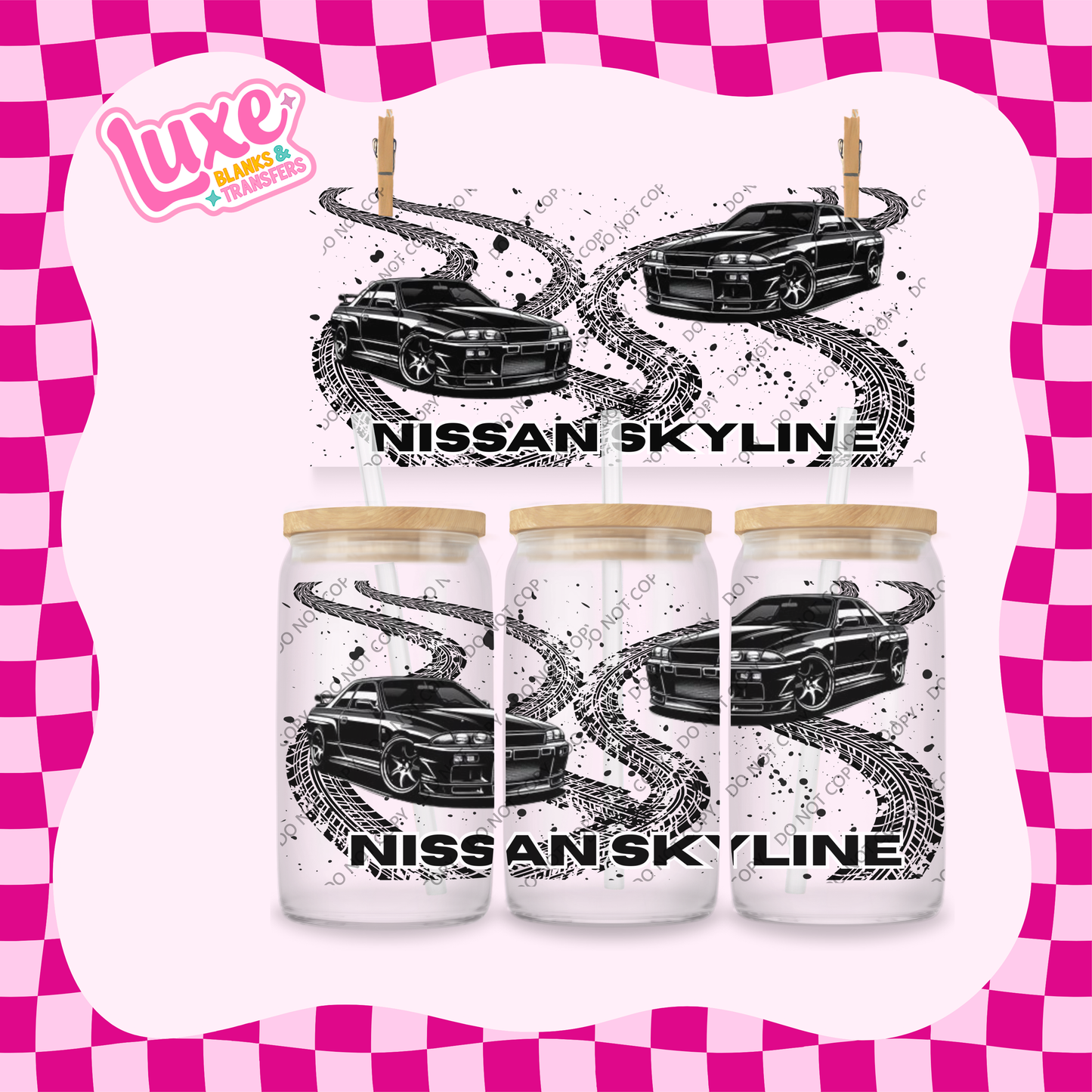 16oz UV DTF Wrap | Skyline Car | #1966