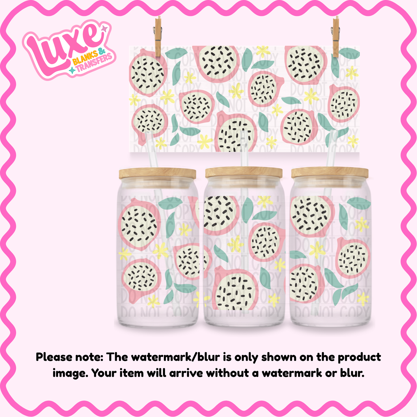 16oz UV DTF Wrap | Fruit Pattern | #4220