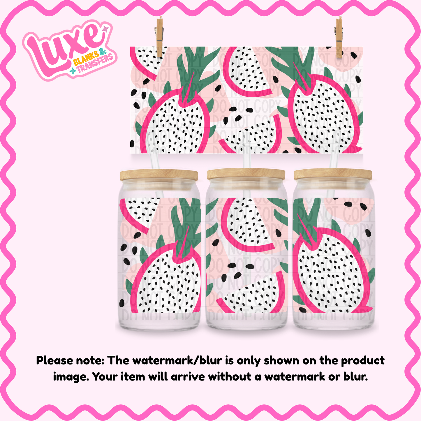 16oz UV DTF Wrap | Fruit Pattern | #4221