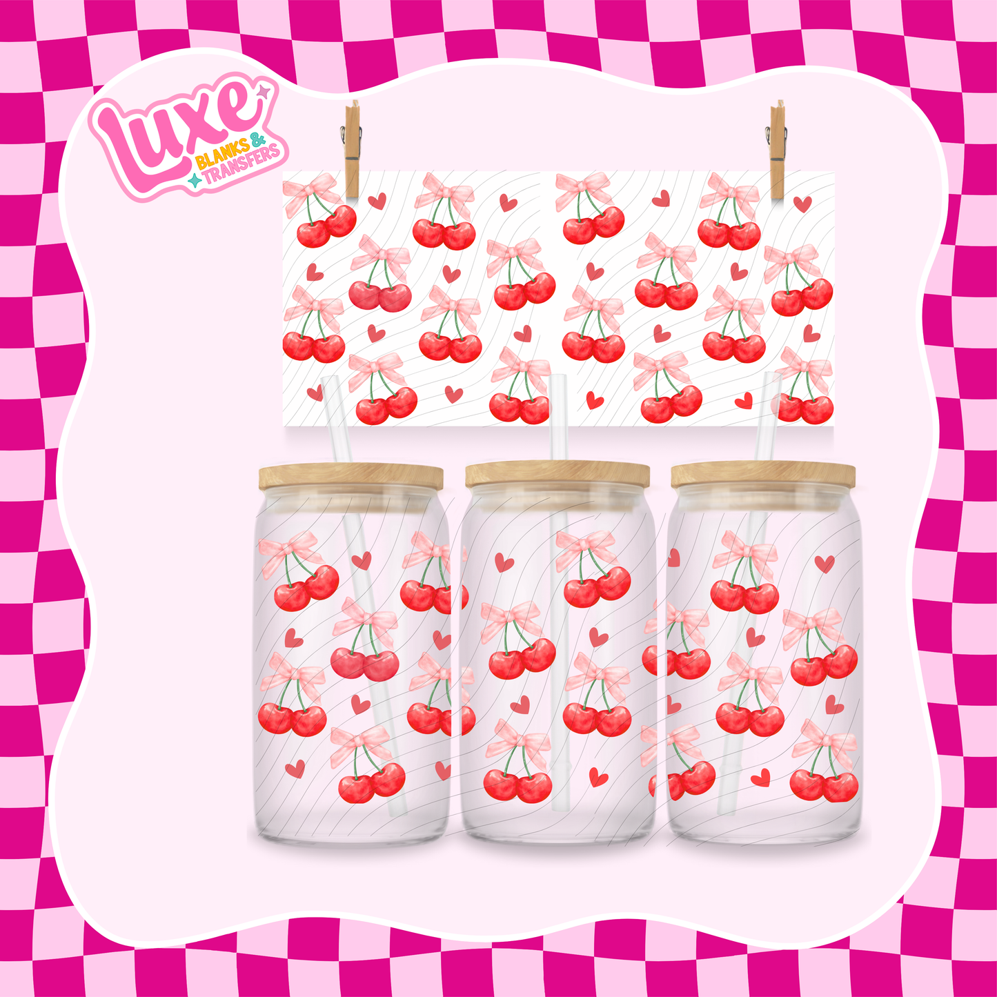 Coquette Cherrys UV DTF Wrap (#1008)