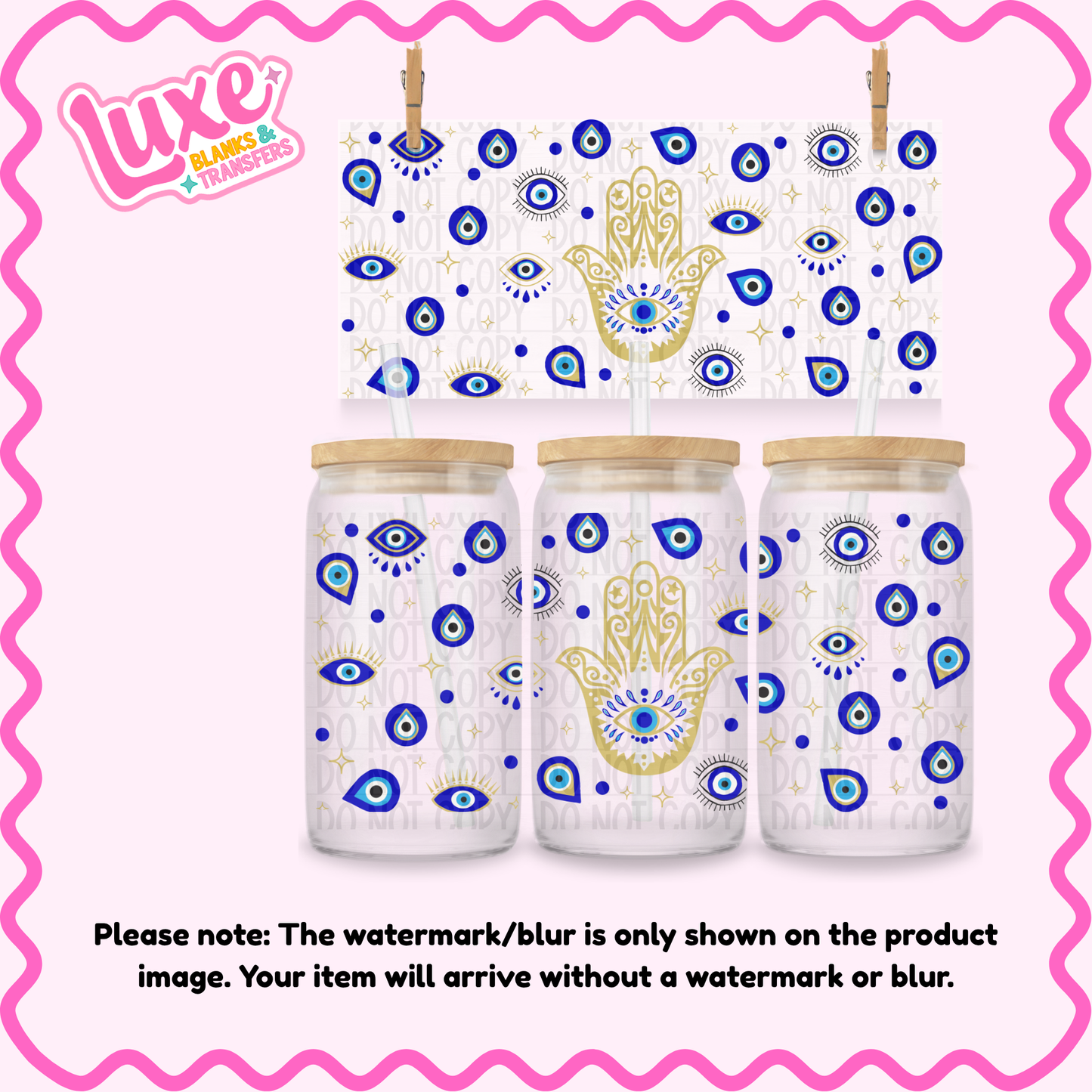 16oz UV DTF Wrap | Evil Eye | #4225
