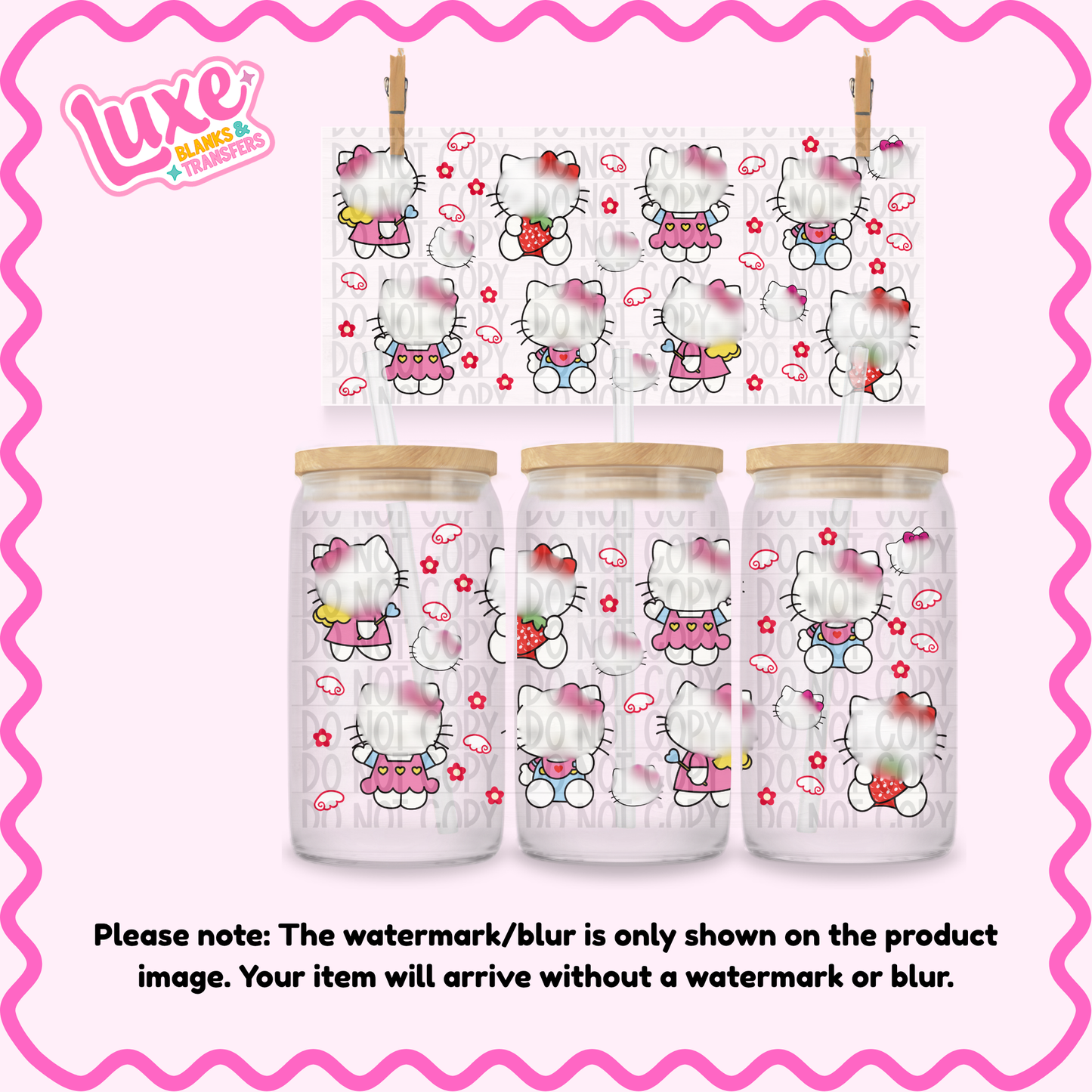 16oz UV DTF Wrap | Hi Cat Pattern | #1647