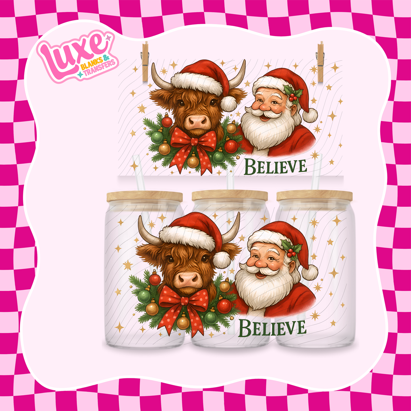Believe Xmas | UV DTF Wrap | #1157