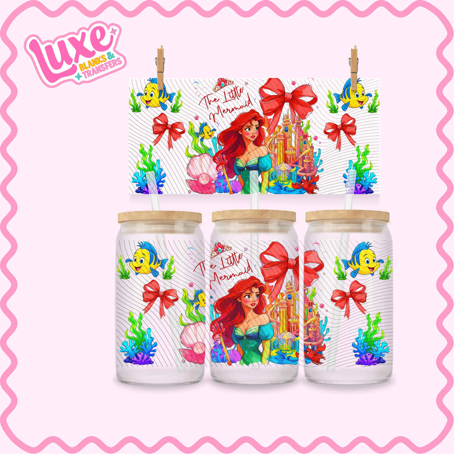 16oz UV DTF Wrap | Ocean Princess Red | #2762