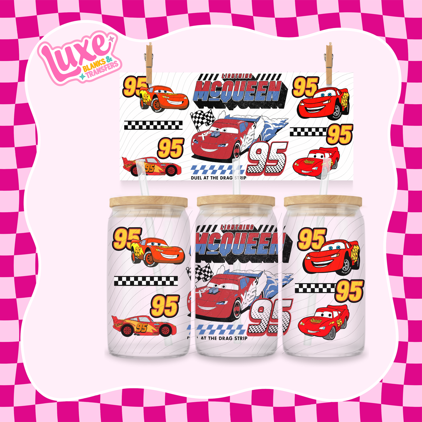 McQueen 95 | 16oz UV DTF Wrap | #1486