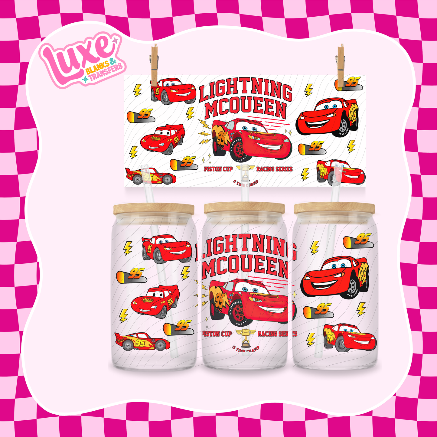 16oz UV DTF Wrap | Lightning Character #1487 | READY TO SHIP