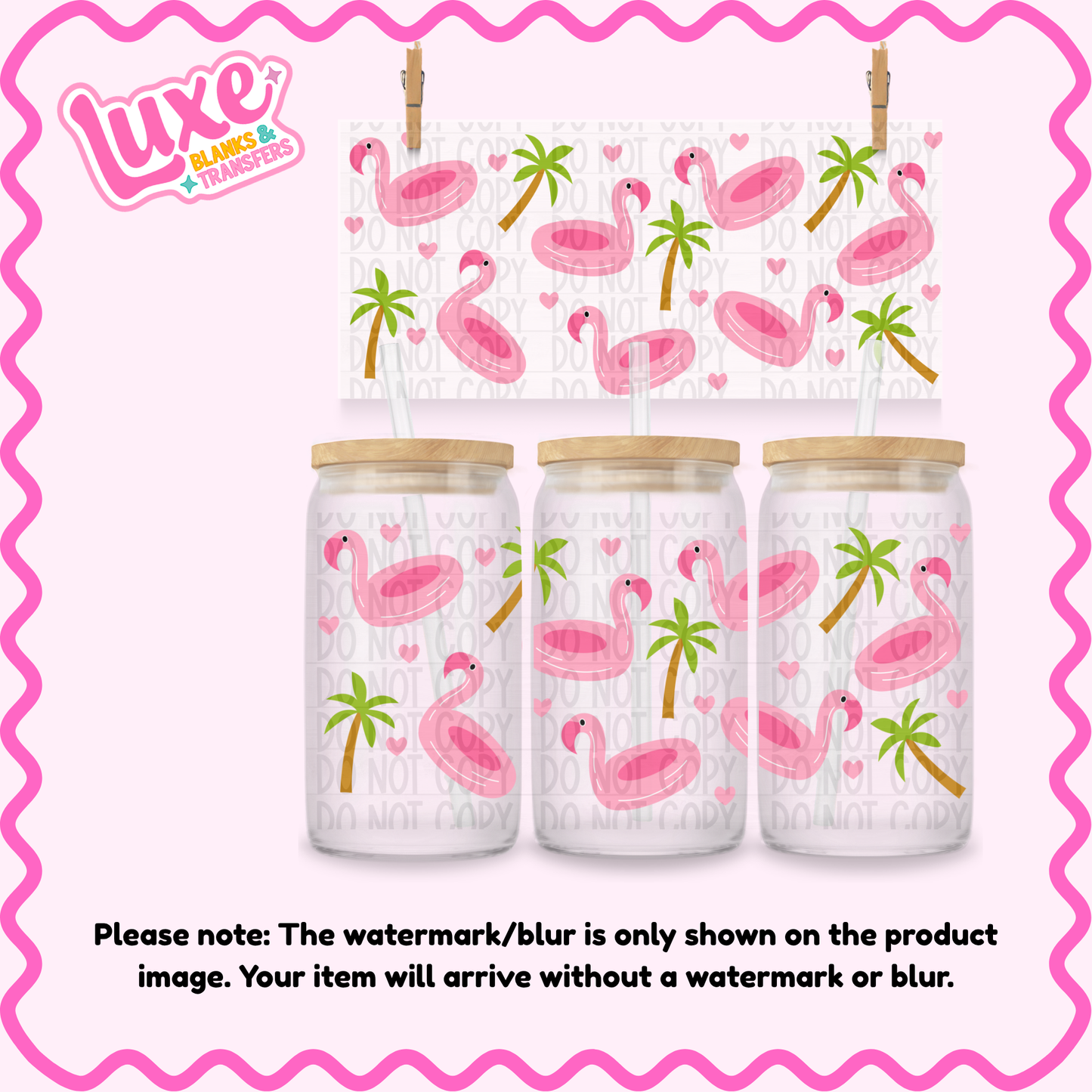 16oz UV DTF Wrap | Flamingo | #4229