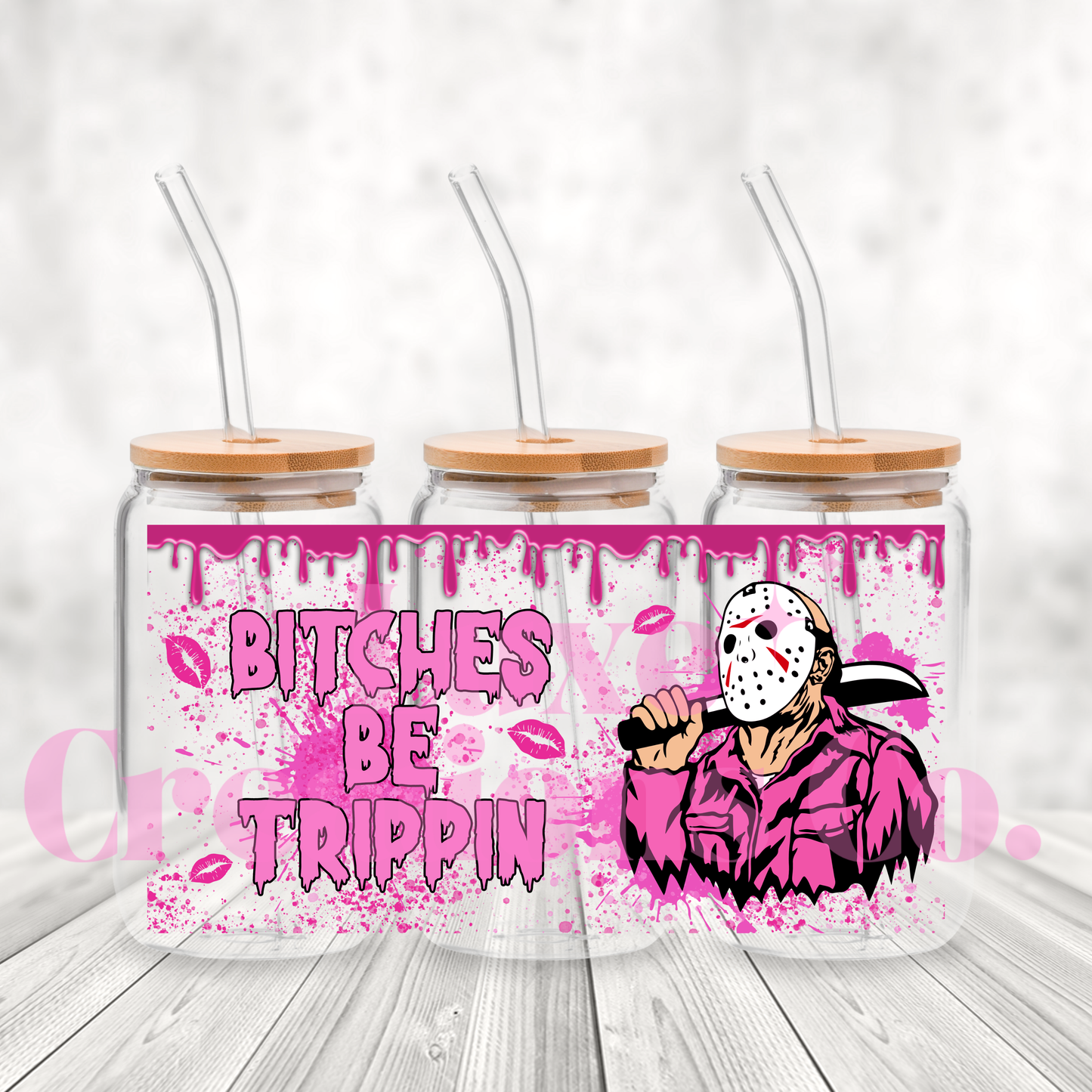 Pink Horror UV DTF Wrap (#289)
