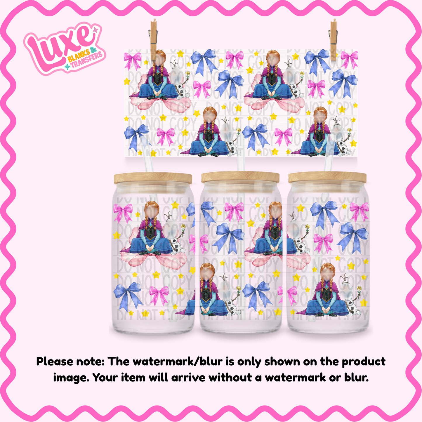 16oz UV DTF Wrap | 4nna Bows | #1651