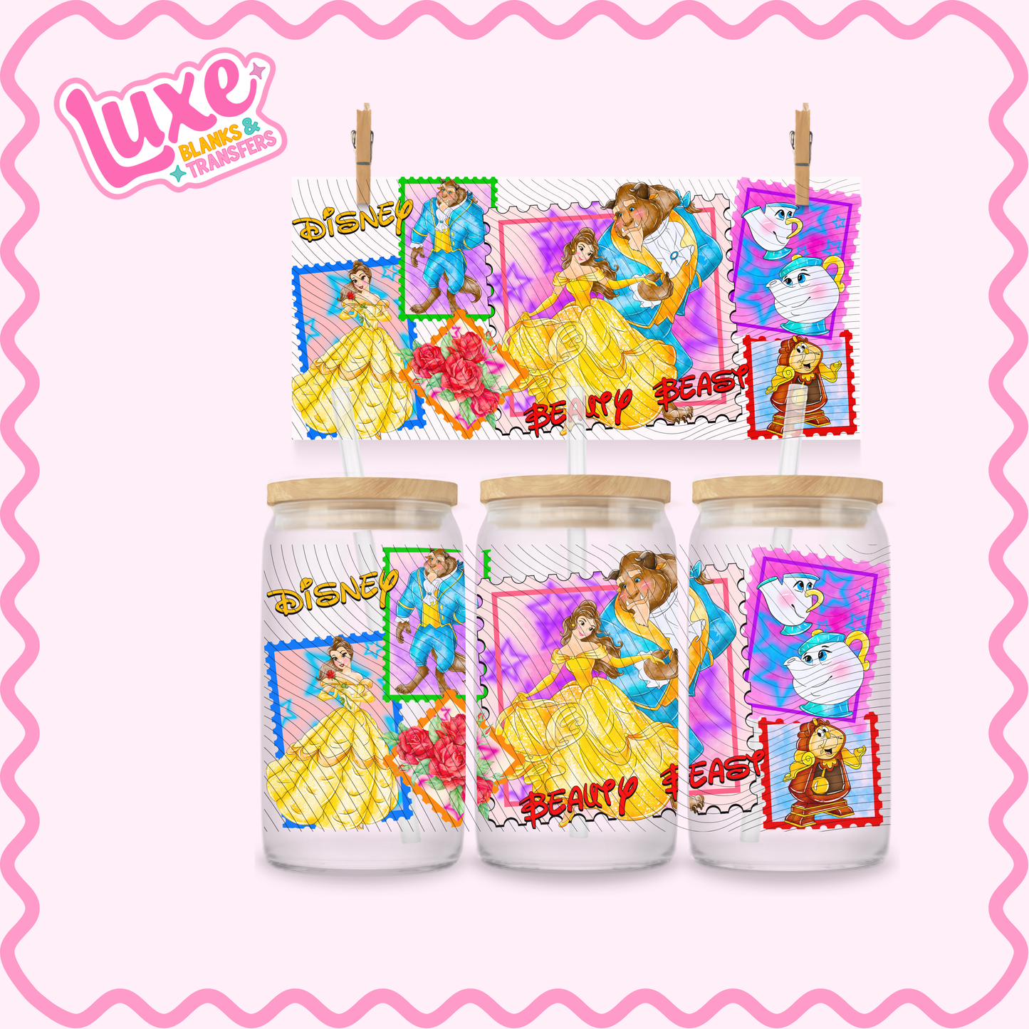 16oz UV DTF Wrap | Beauty Stamps | #3249