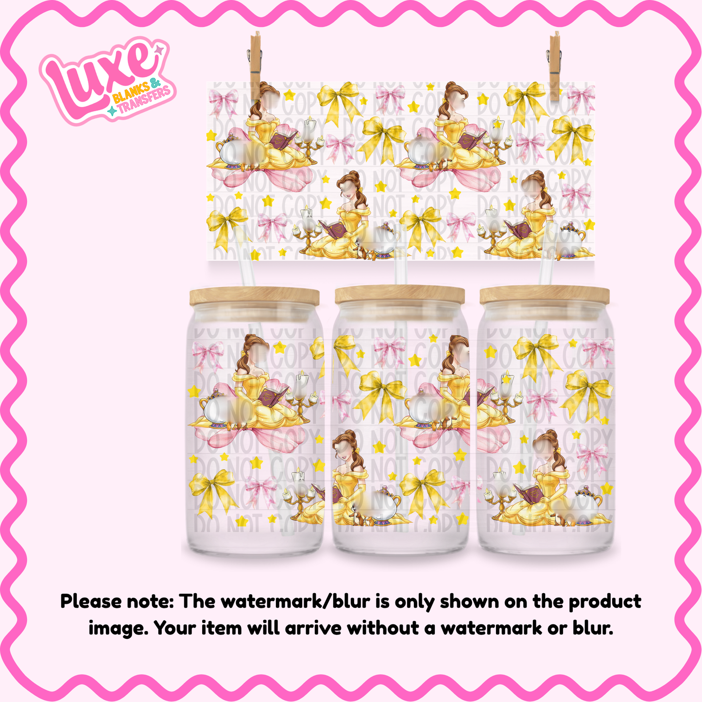 16oz UV DTF Wrap | Beauty Bows | #1656