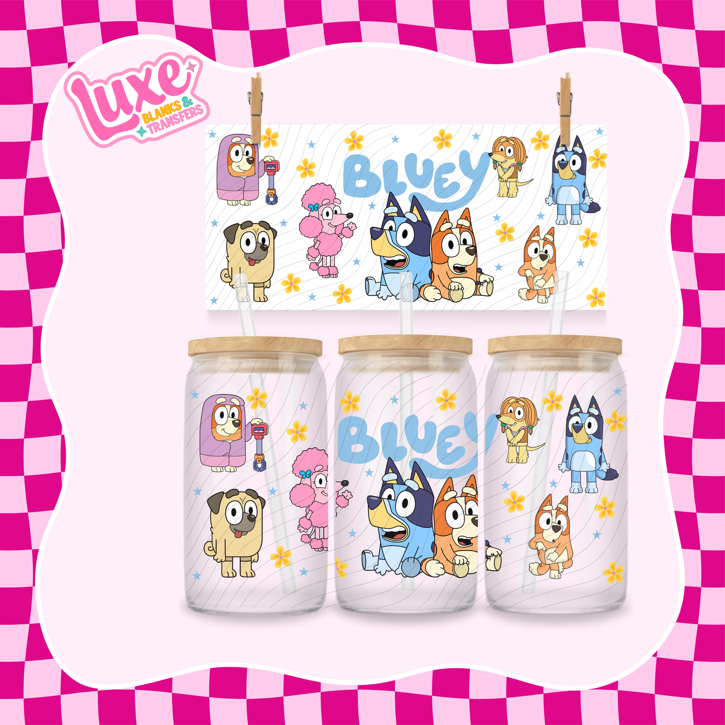 Blue Dog Show | 16oz UV DTF Wrap | #1494