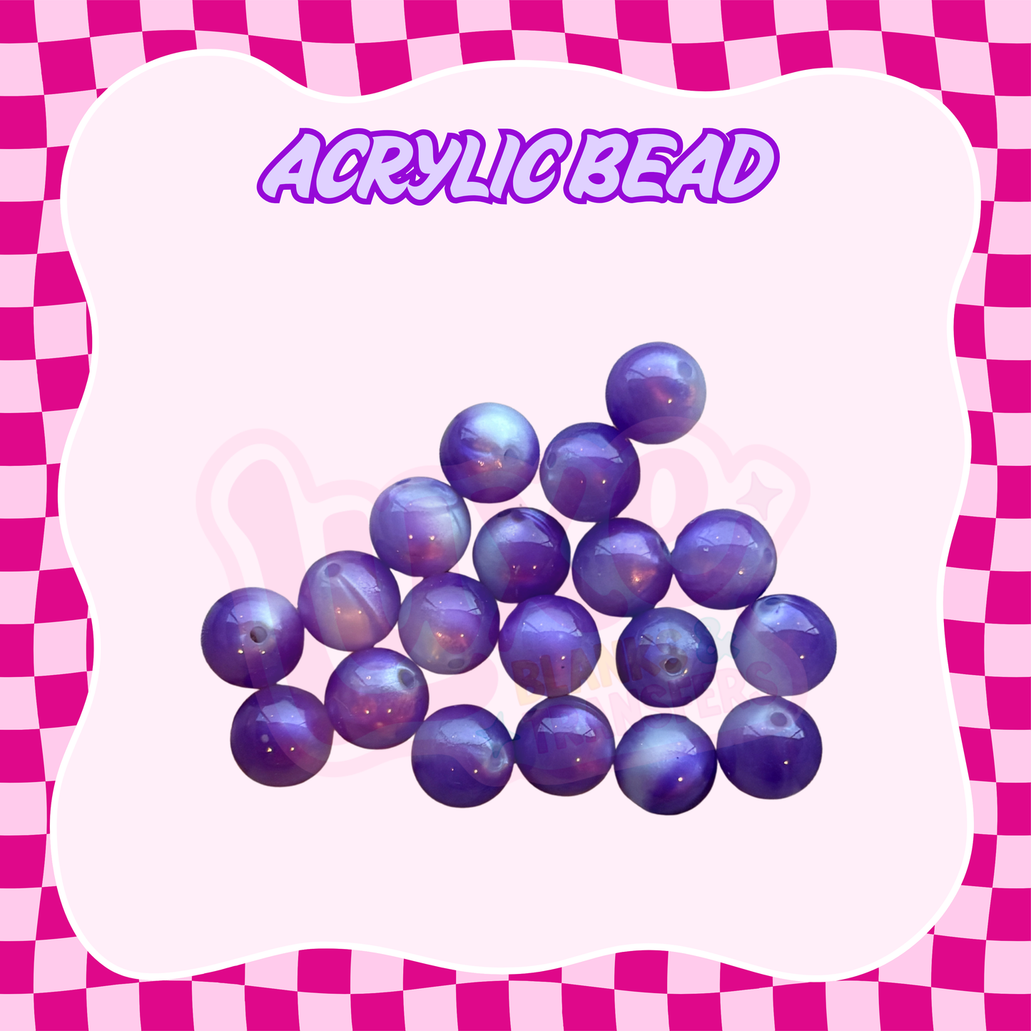 Round Acrylic Bead | Lilac