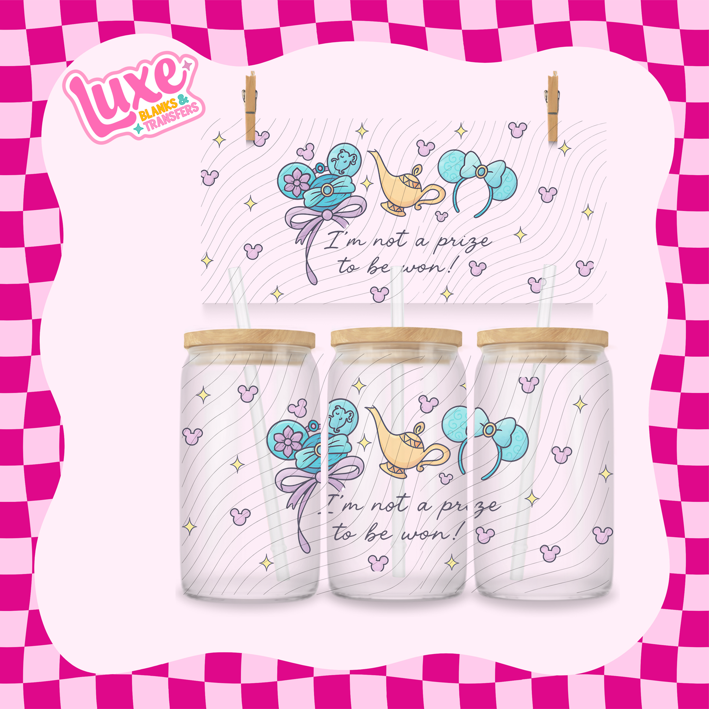 Arabian Princess Dis. Ears | 16oz UV DTF Wrap | #1652