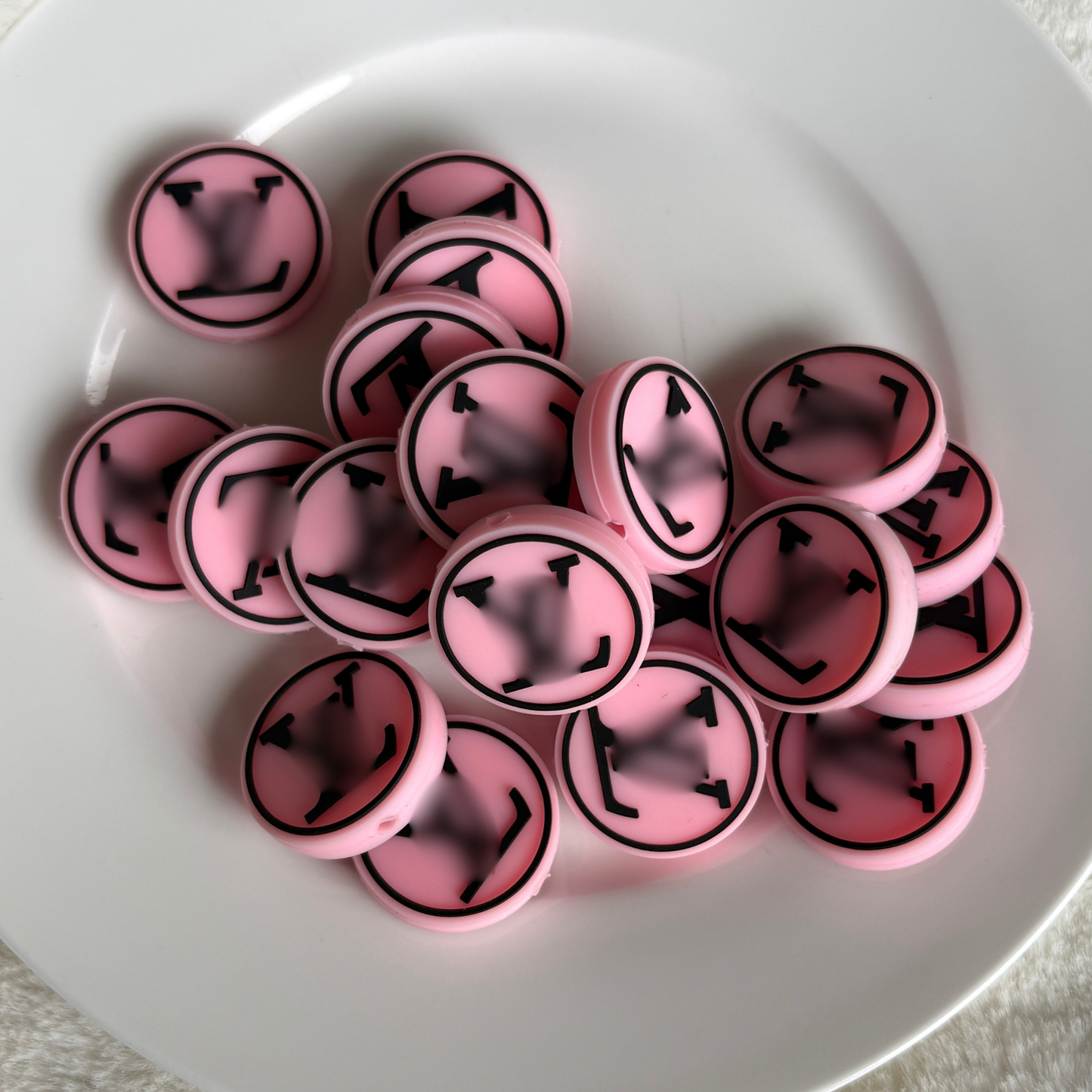 Pink VL Circle | Focal Bead