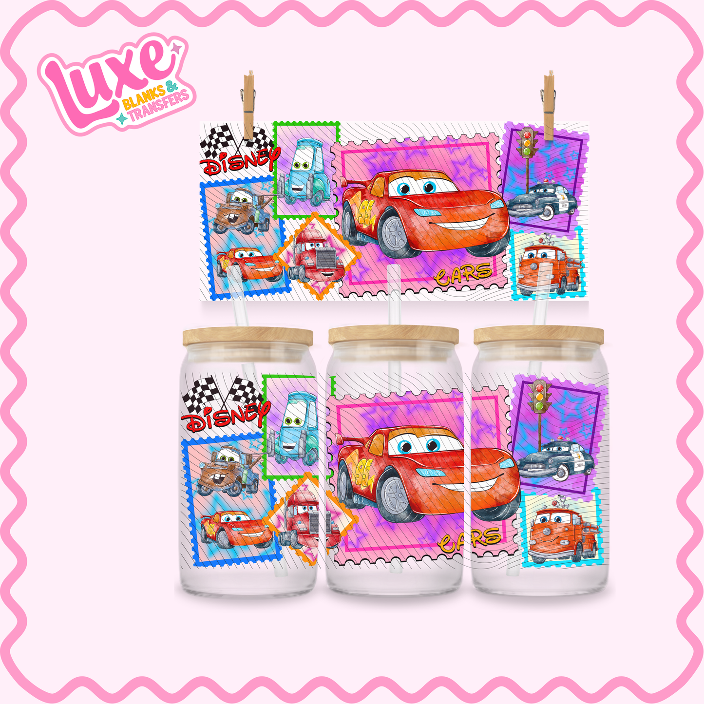 16oz UV DTF Wrap | Car Stamps | #3255