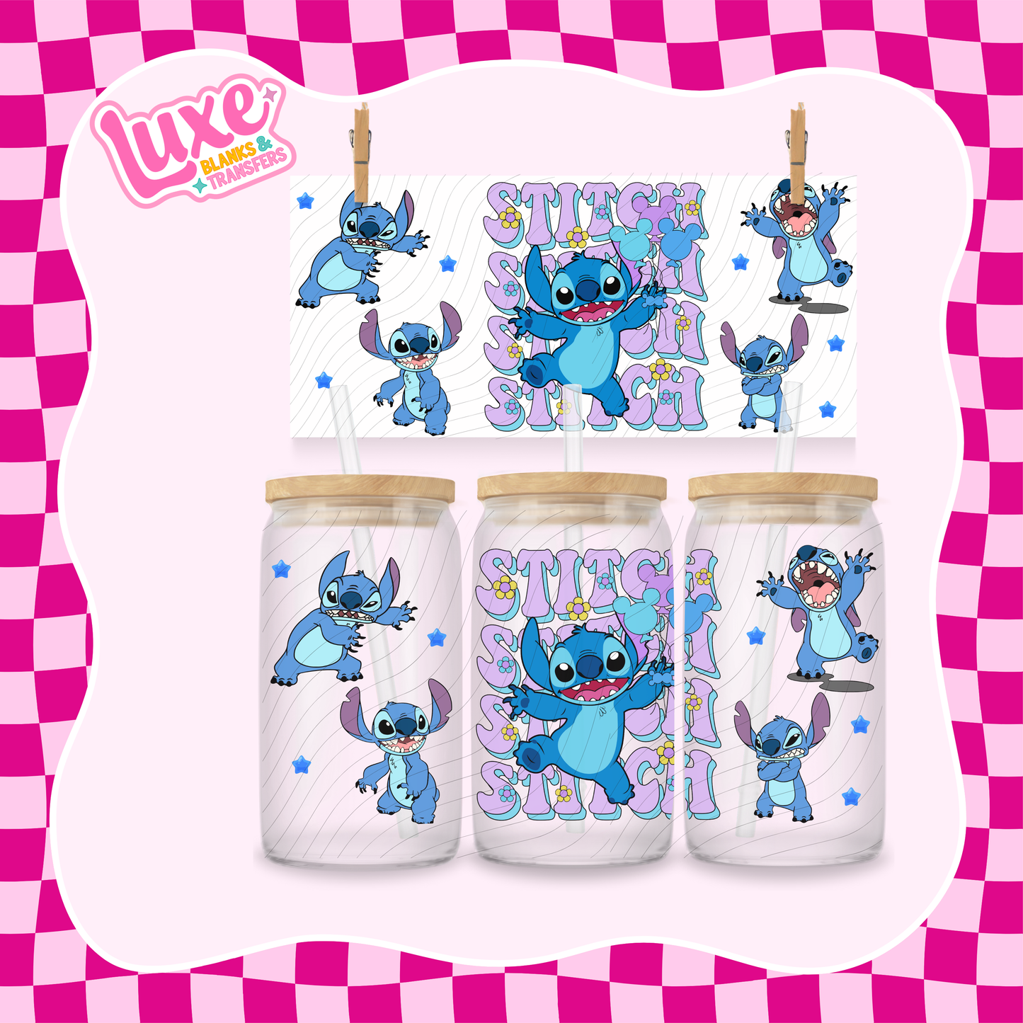 Blue Alien | 16oz UV DTF Wrap | #1499