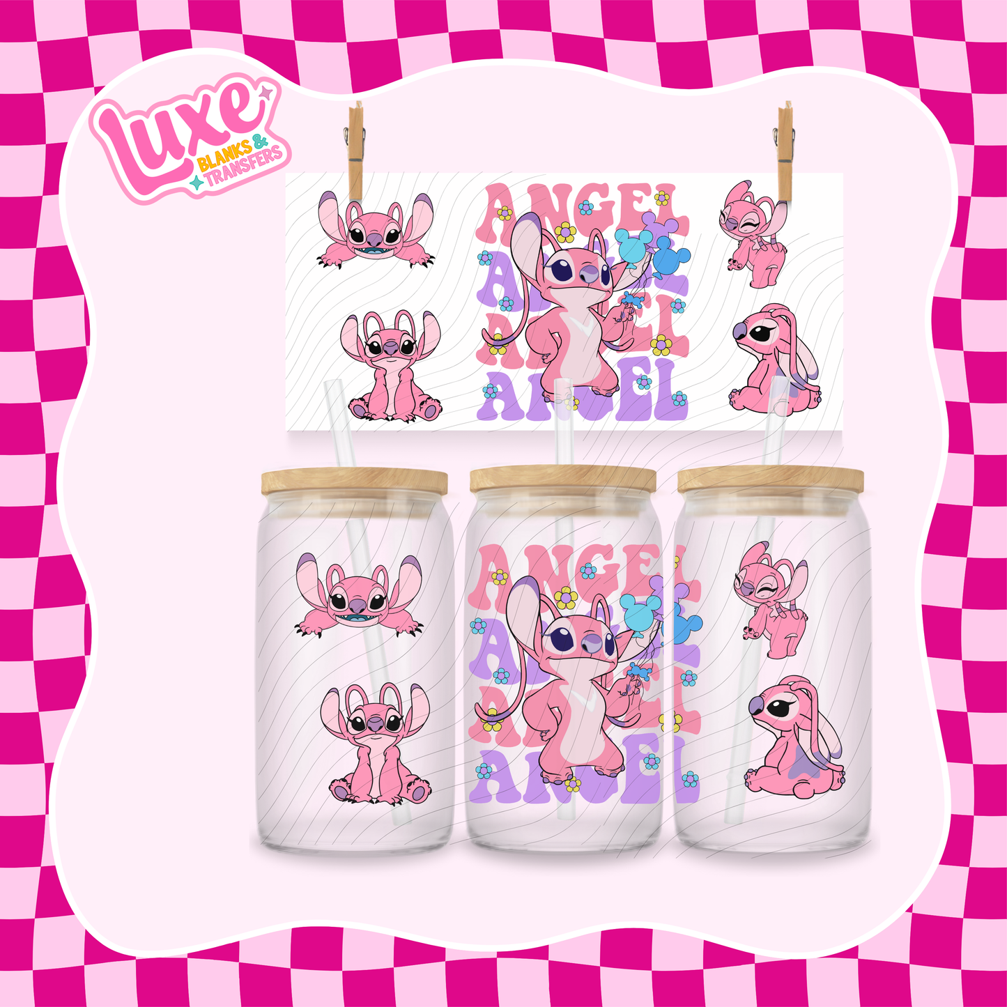 Pink Alien | 16oz UV DTF Wrap | #1500