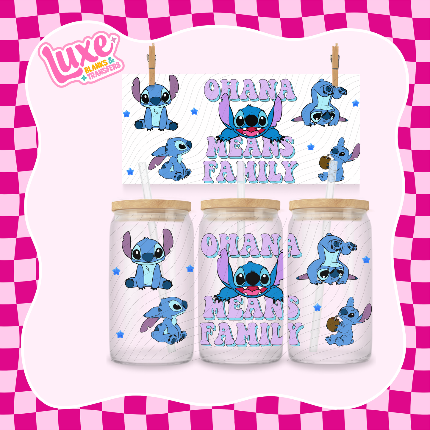 Ohana 3 | 16oz UV DTF Wrap | #1501
