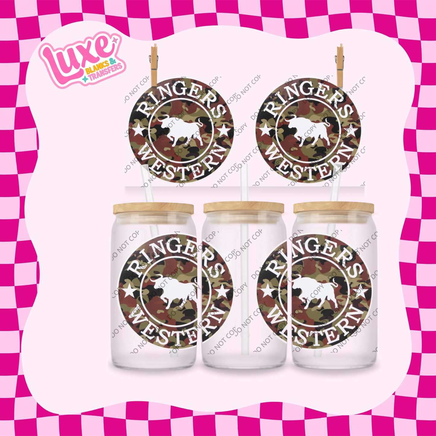 16oz UV DTF Wrap | Ringers Camo | #1990