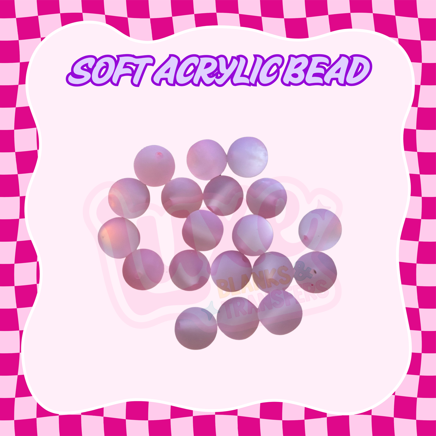 Round Acrylic Bead | Bubblegum Pink
