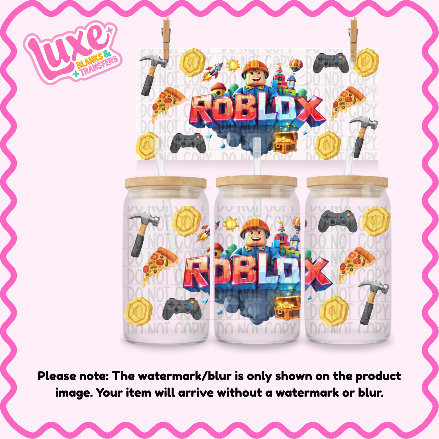 16oz UV DTF Wrap | Bl0x Game Kids | #3740