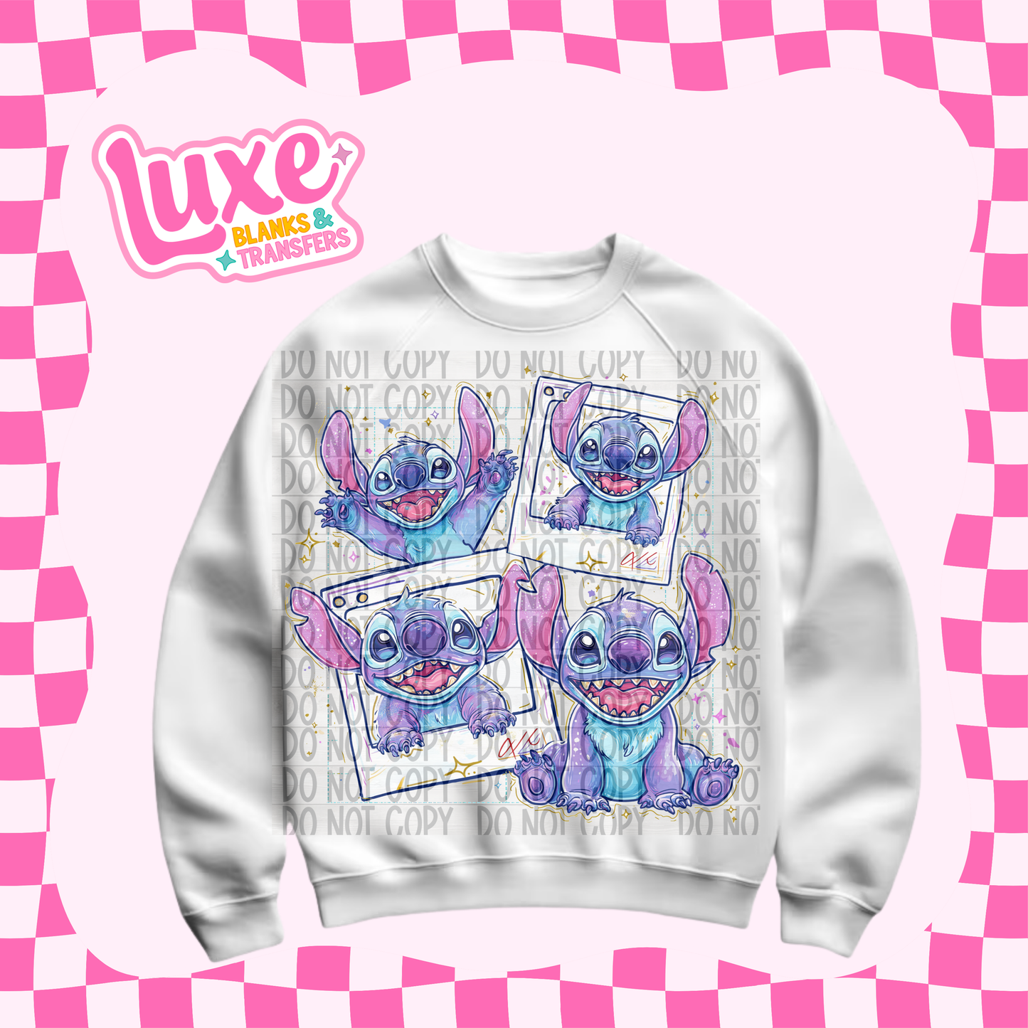 DTF Heat Transfer | Blue Alien Polaroid | #646
