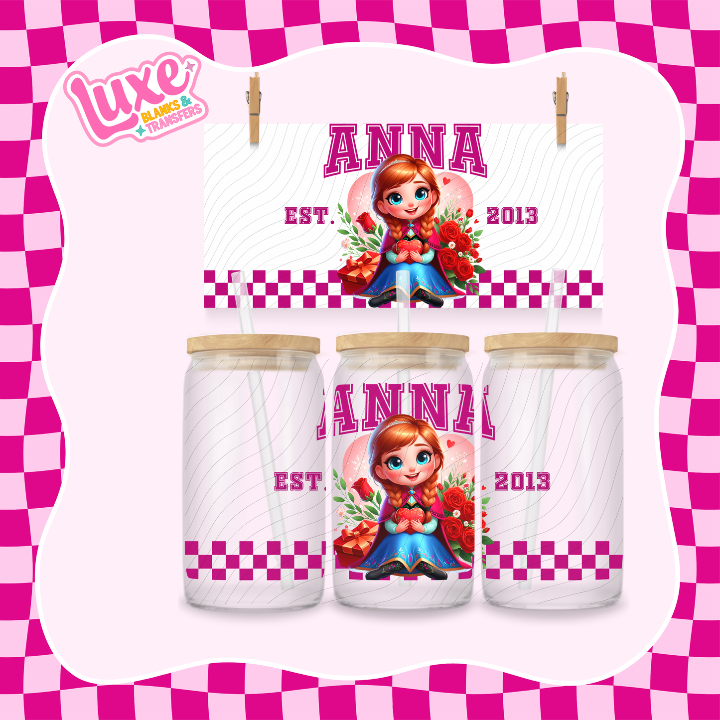 Ice Princess Character Sister | 16oz UV DTF Wrap | #1513