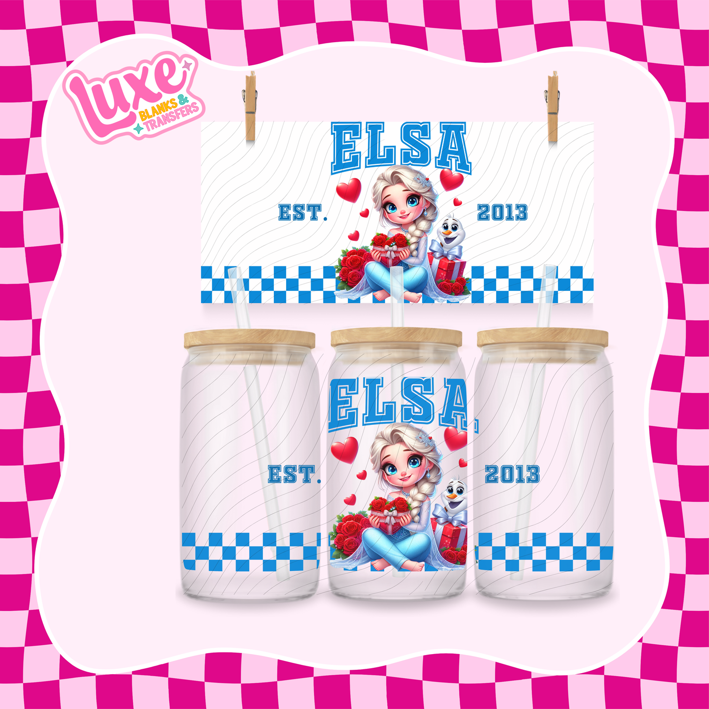 Ice Princess Character | 16oz UV DTF Wrap | #1514