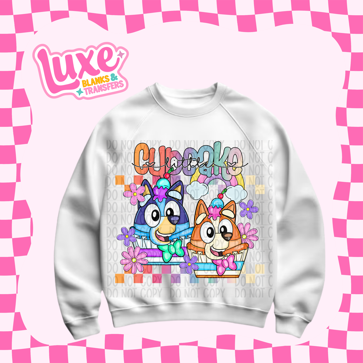 DTF Heat Transfer | Blue Cupcakes | #654