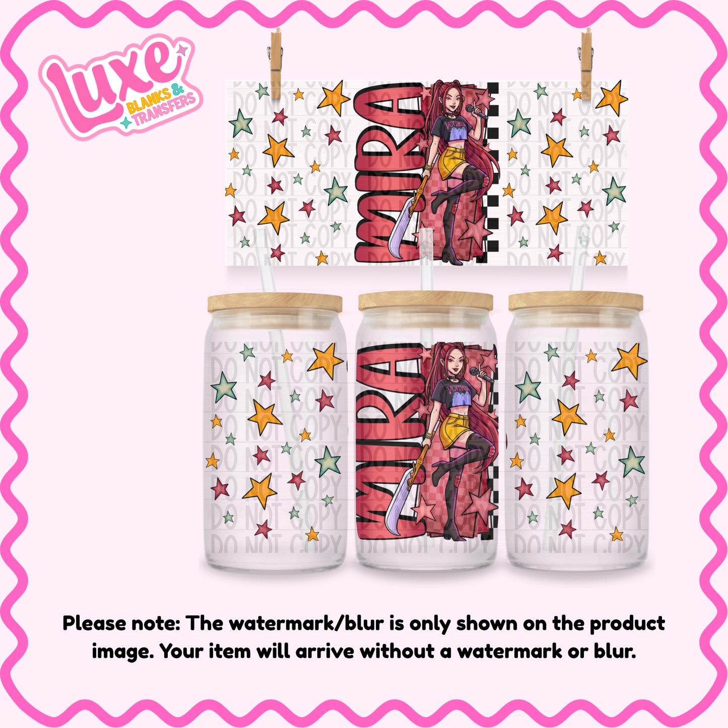 16oz UV DTF Wrap | K-Pop Mira | #4090