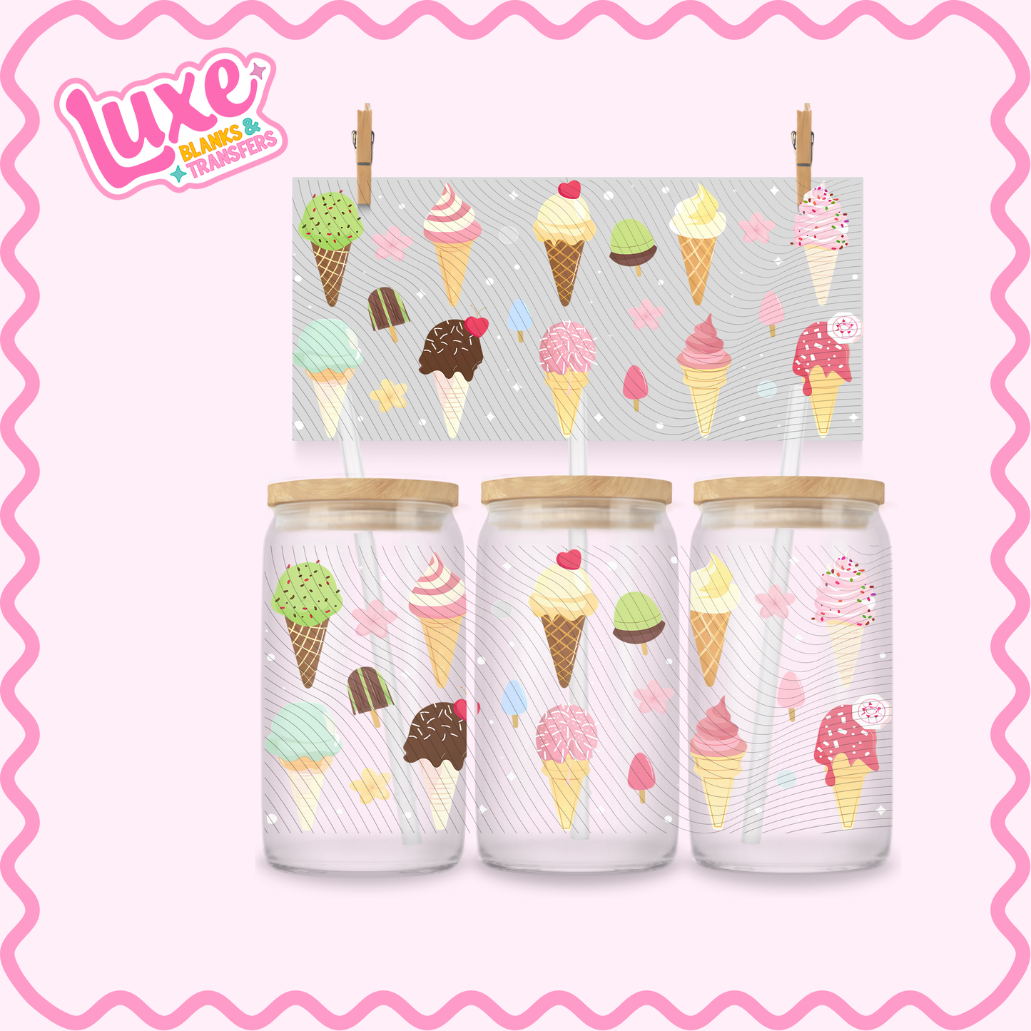 16oz UV DTF Wrap | Ice Creams | #2802