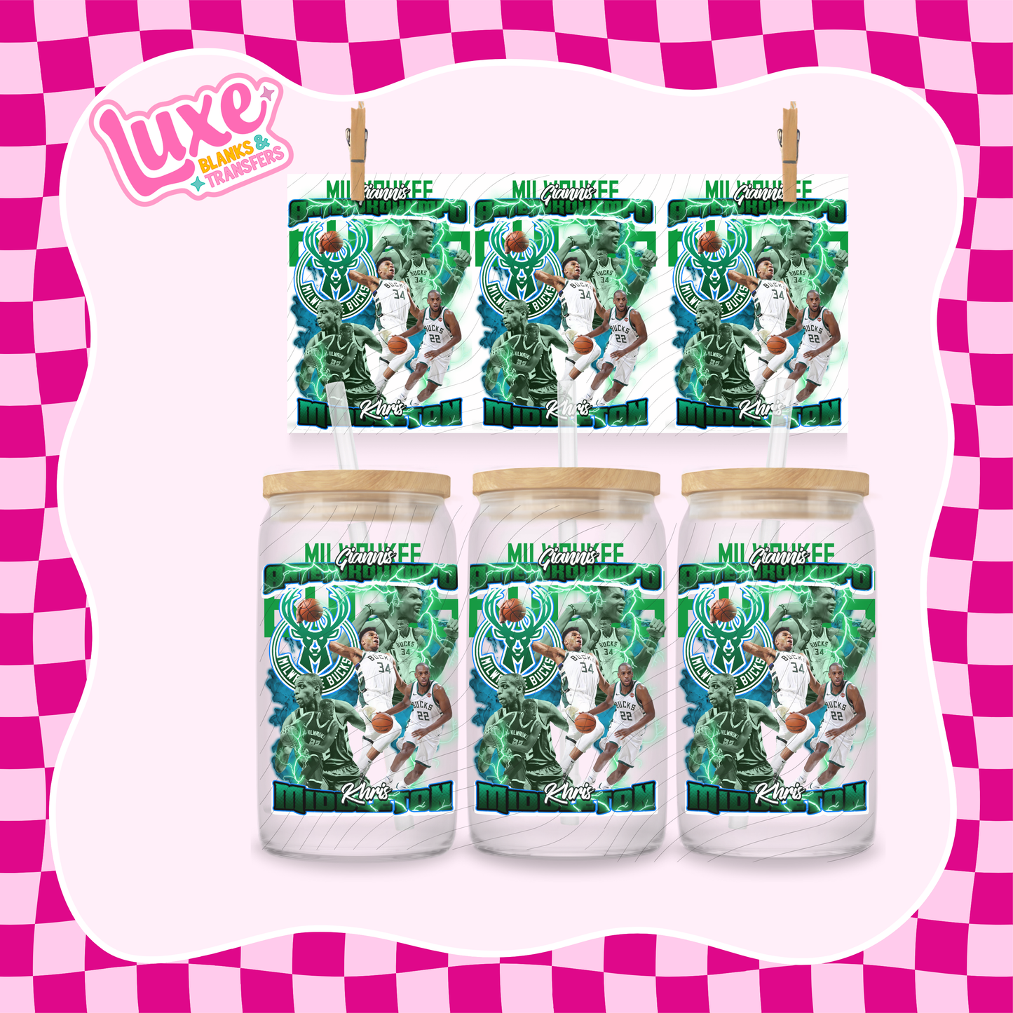 Greek Freak NBA 2 | 16oz UV DTF Wrap | #1526