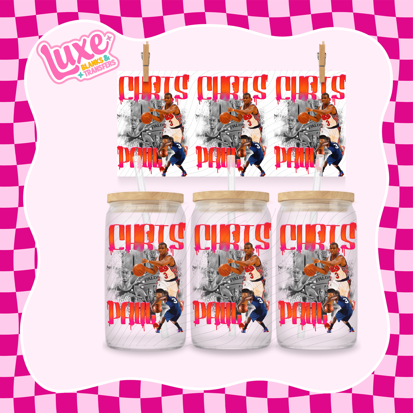 Chris Paul NBA | 16oz UV DTF Wrap | #1528