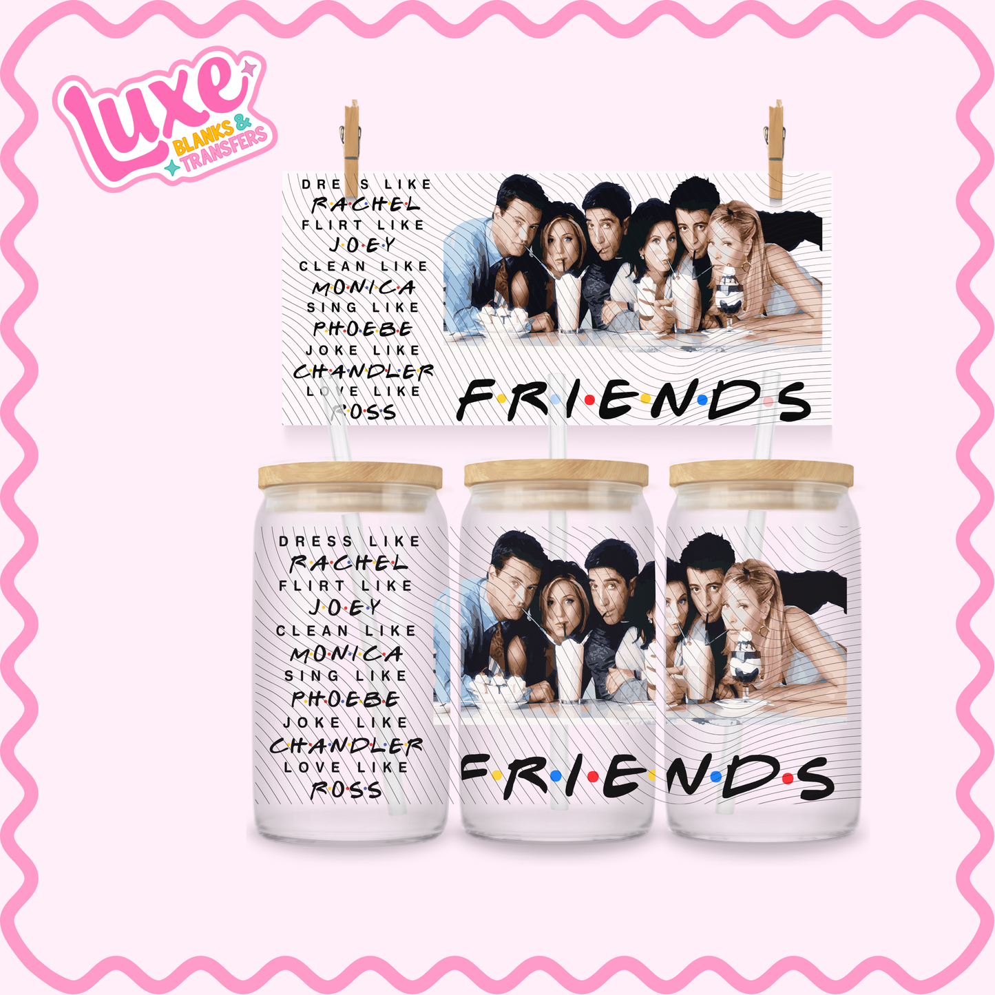 16oz UV DTF Wrap | Friends TV | #3287