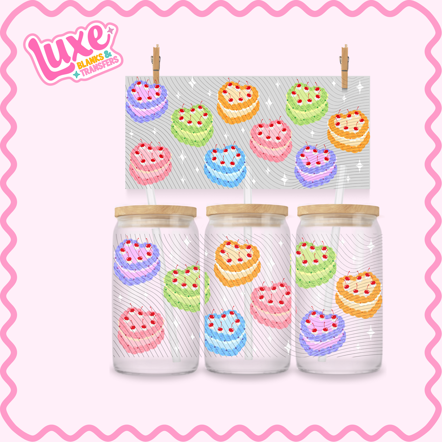 16oz UV DTF Wrap | Colour Cakes | #2807