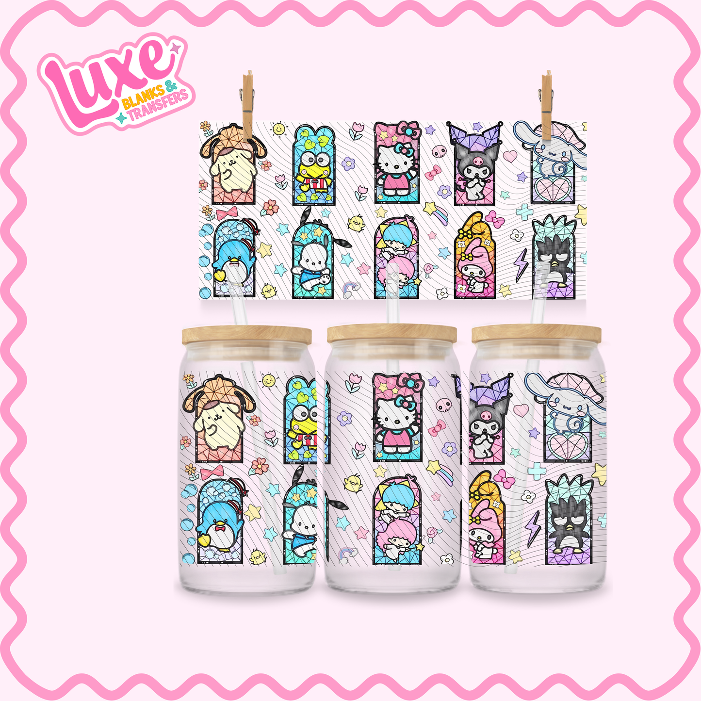 16oz UV DTF Wrap | Rio Stained Glass | #3290
