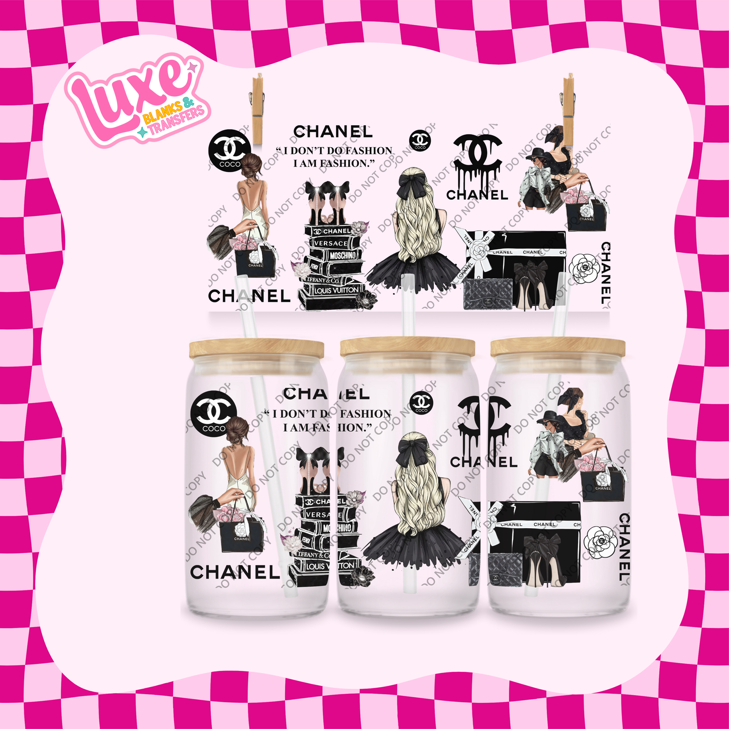 16oz UV DTF Wrap | CC Brand Black | #2021