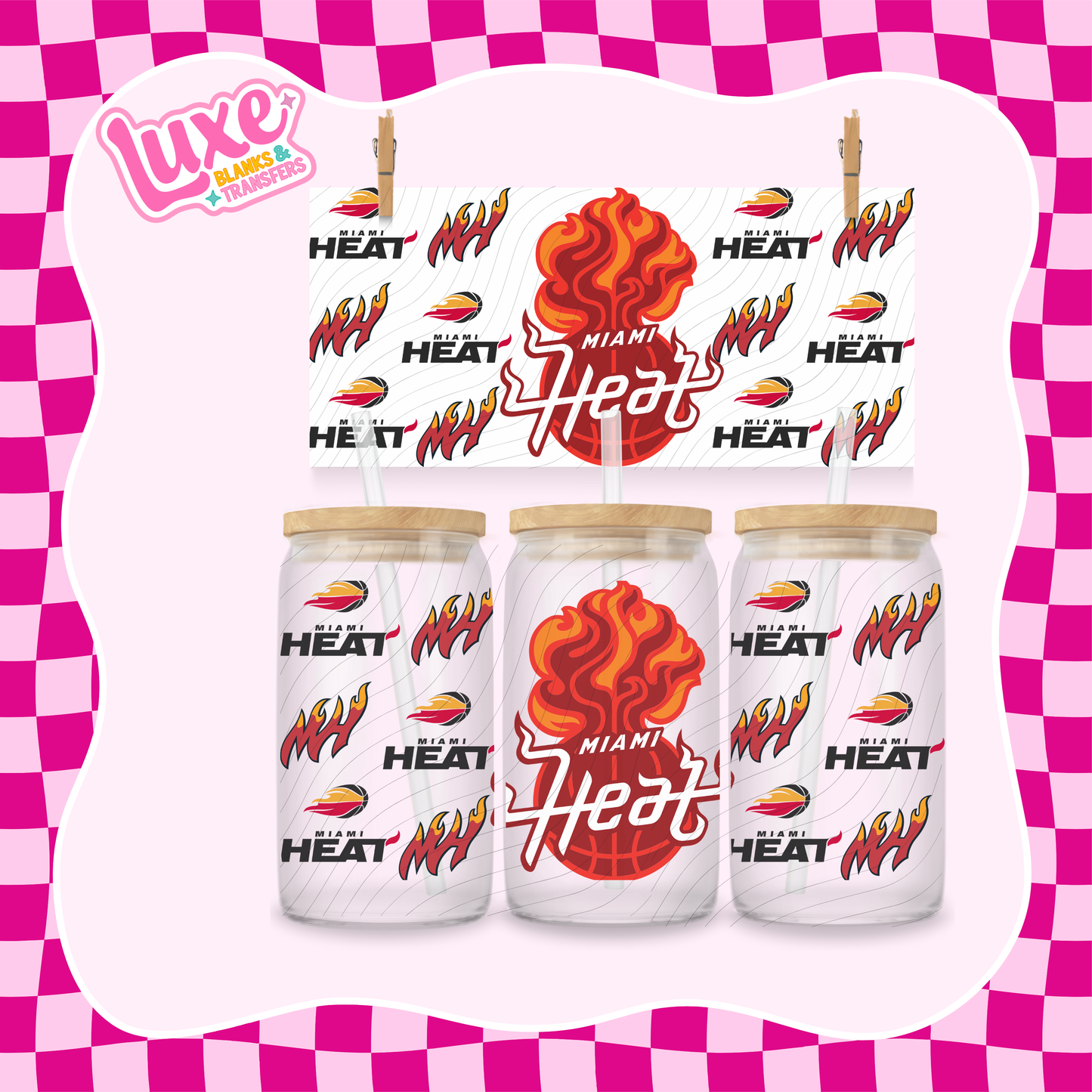MI Heat NBA | 16oz UV DTF Wrap | #1533