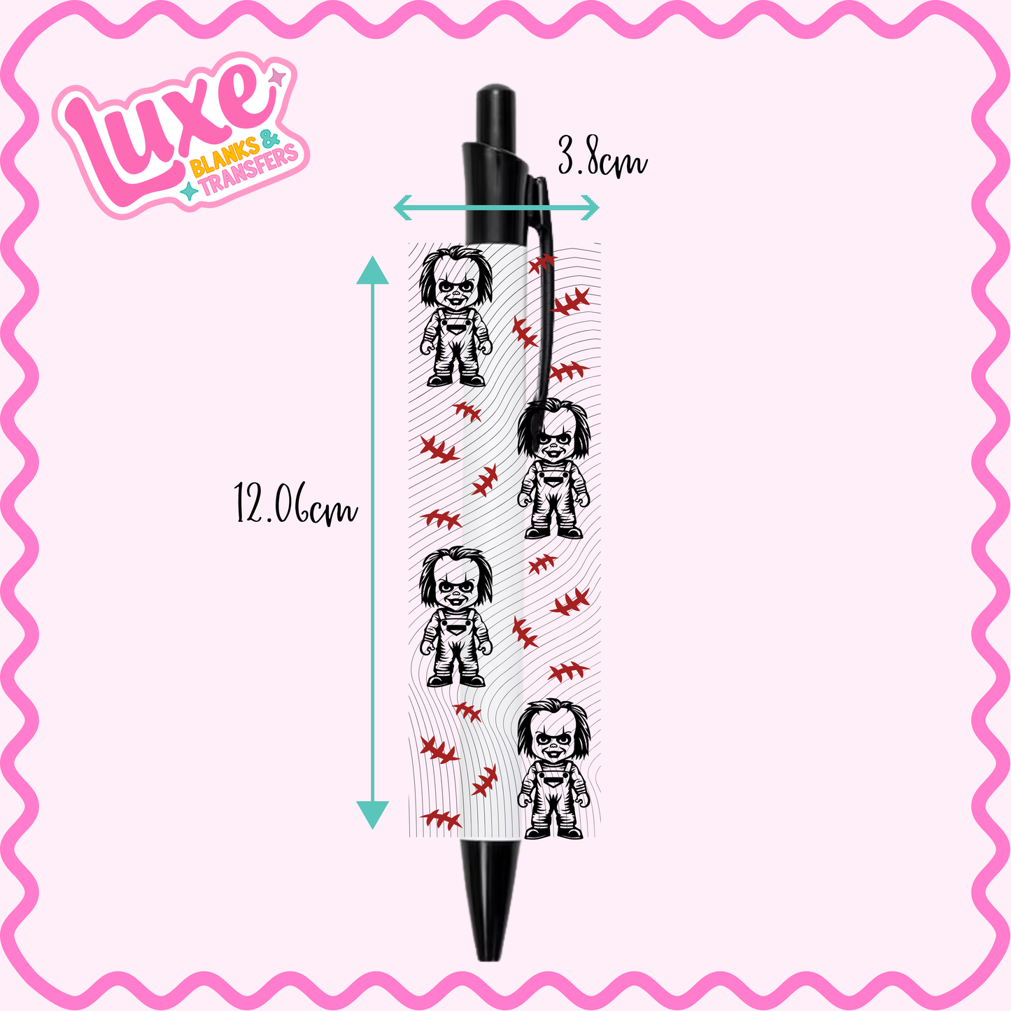 UV DTF Pen Wrap | Spooky Doll | #41