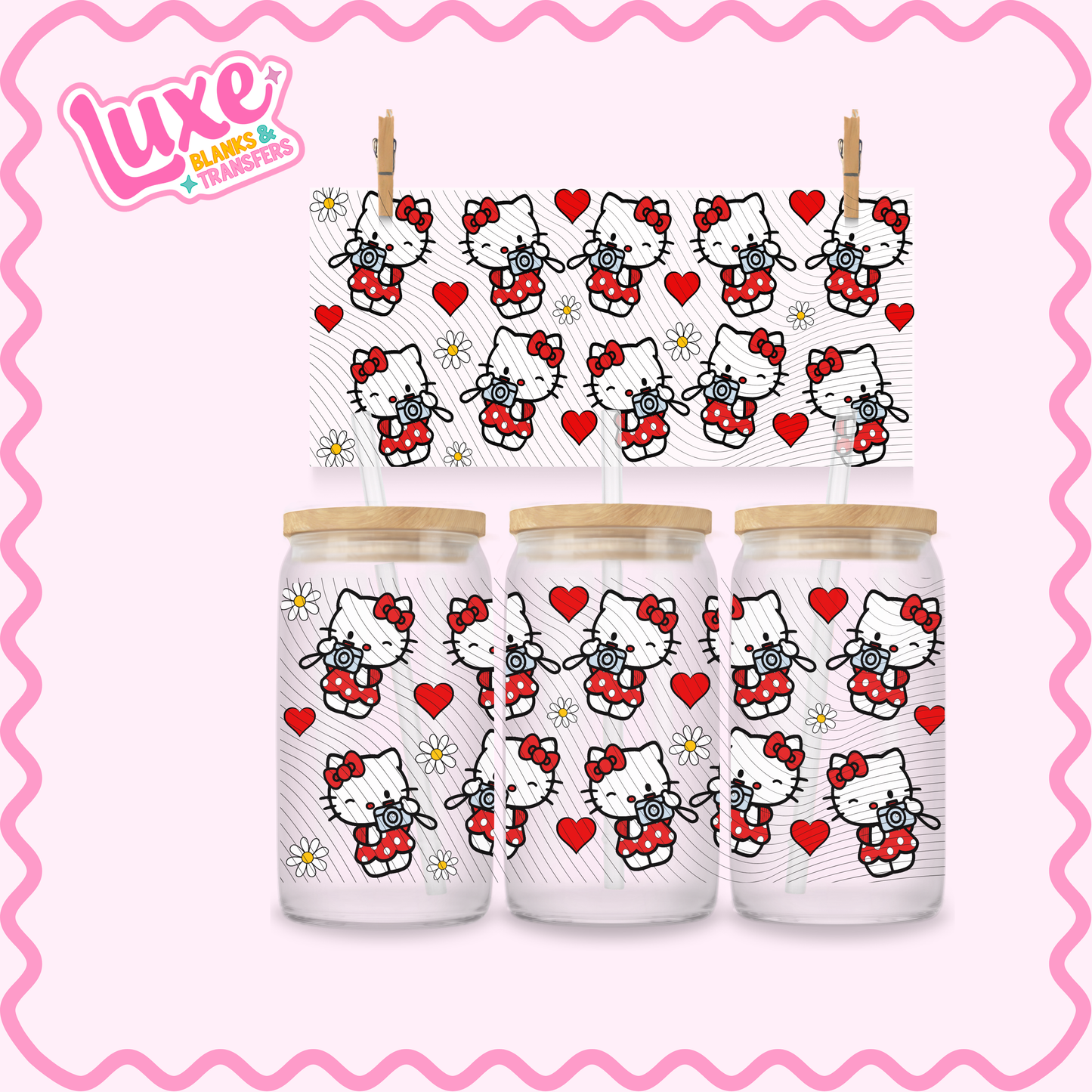 16oz UV DTF Wrap | Cutesy HK Camera | #3294
