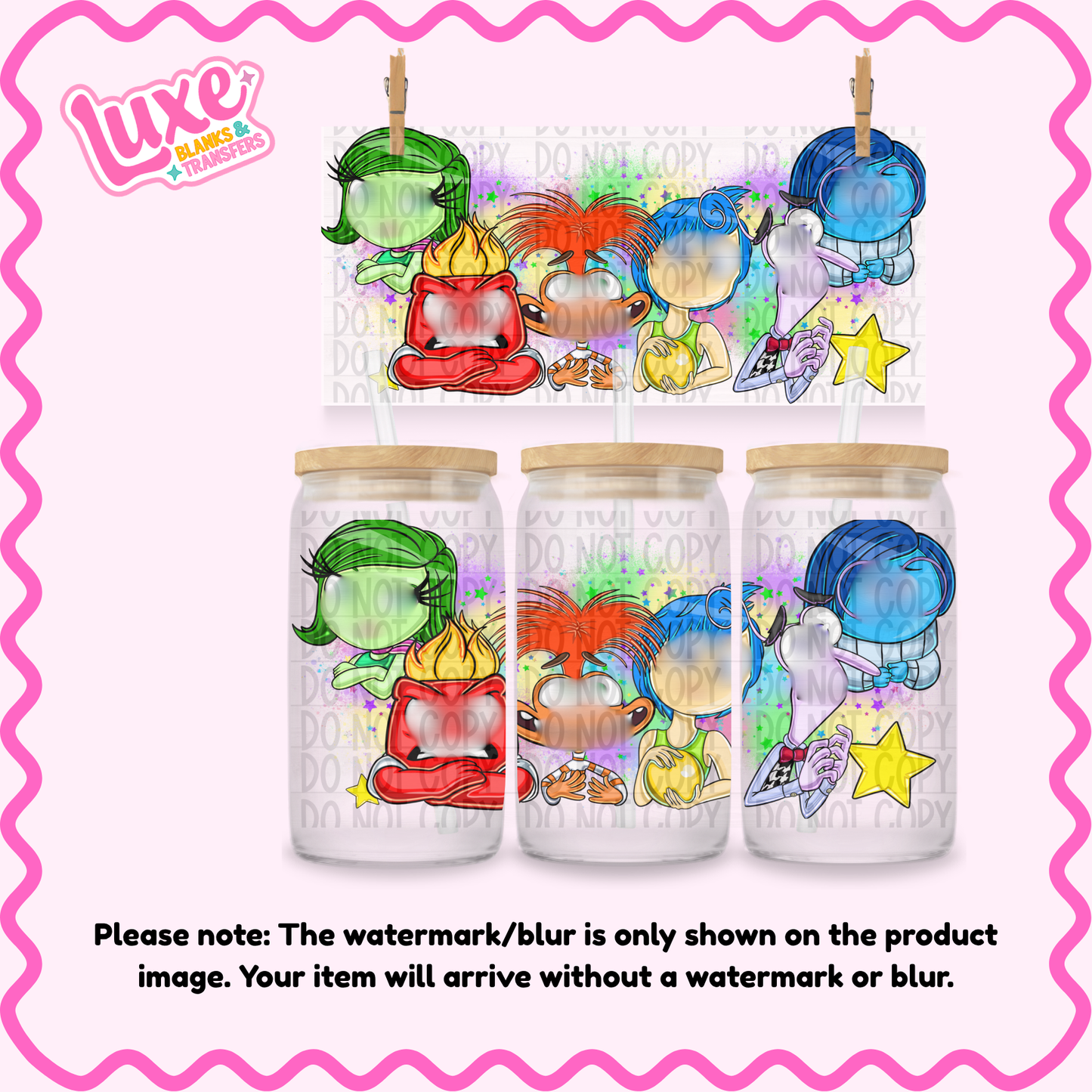 16oz UV DTF Wrap | Ins1d3 Characters | #2474