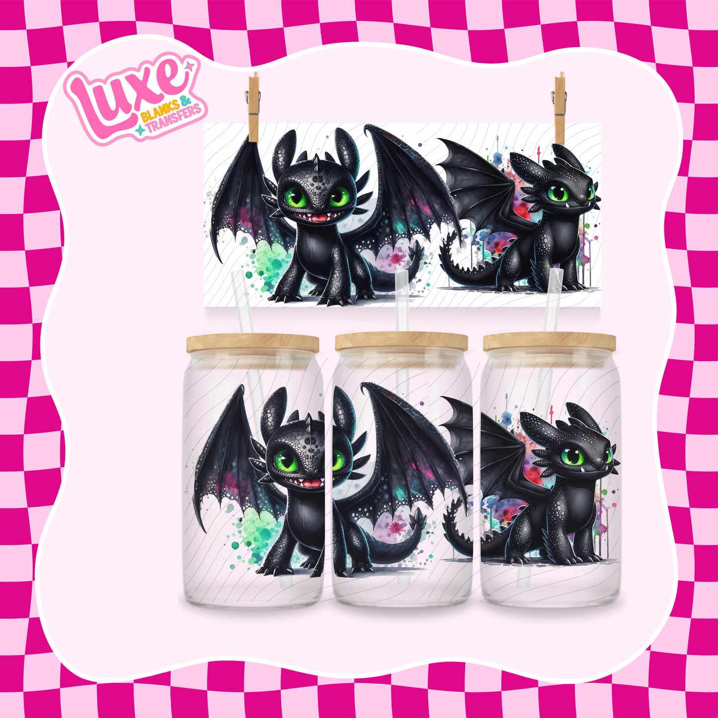 Tooth. Dragon | 16oz UV DTF Wrap | #1541